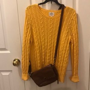 St. John’s Bay Yellow sweater w/free purse. PL